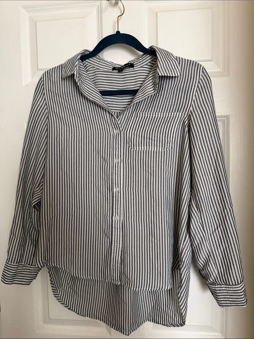 Velvet Heart Navy and White Striped Top